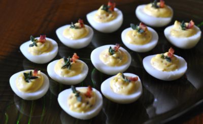 Deviled Quail Eggs with Bacon Recipe | D'Artagnan